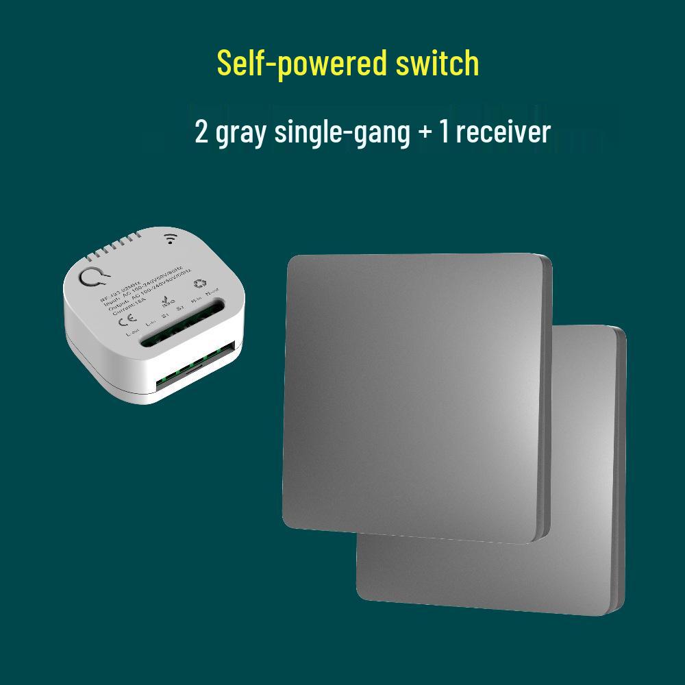 Întrerupător de lumină wireless cu auto-alimentare cu buton mare - Nu necesită cablare sau baterii