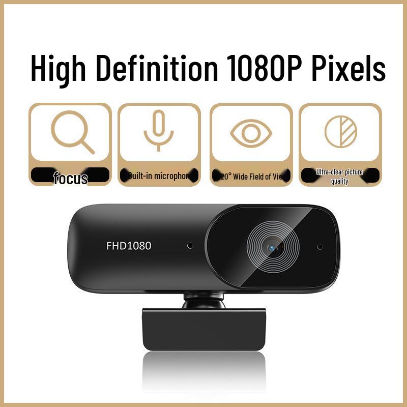Webcam USB 2K con Microfono per Desktop e Laptop