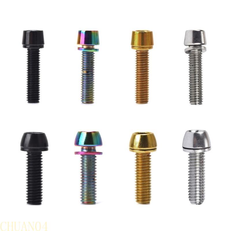 A1A2 10Pcs Bicycles Stem Bolts, Steel Bike Stem Screw 5x20mm/M6x20mm Bike Bolts Bike Handlebar Screw Socket Screw Stem Part