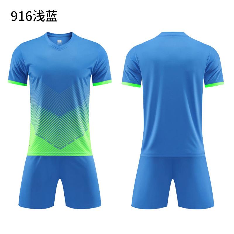 Football Jersey Sports Suit Printed Table Tennis Jersey Men'S Adult Game Training Jersey Children'S Short-Sleeved Jersey Set
