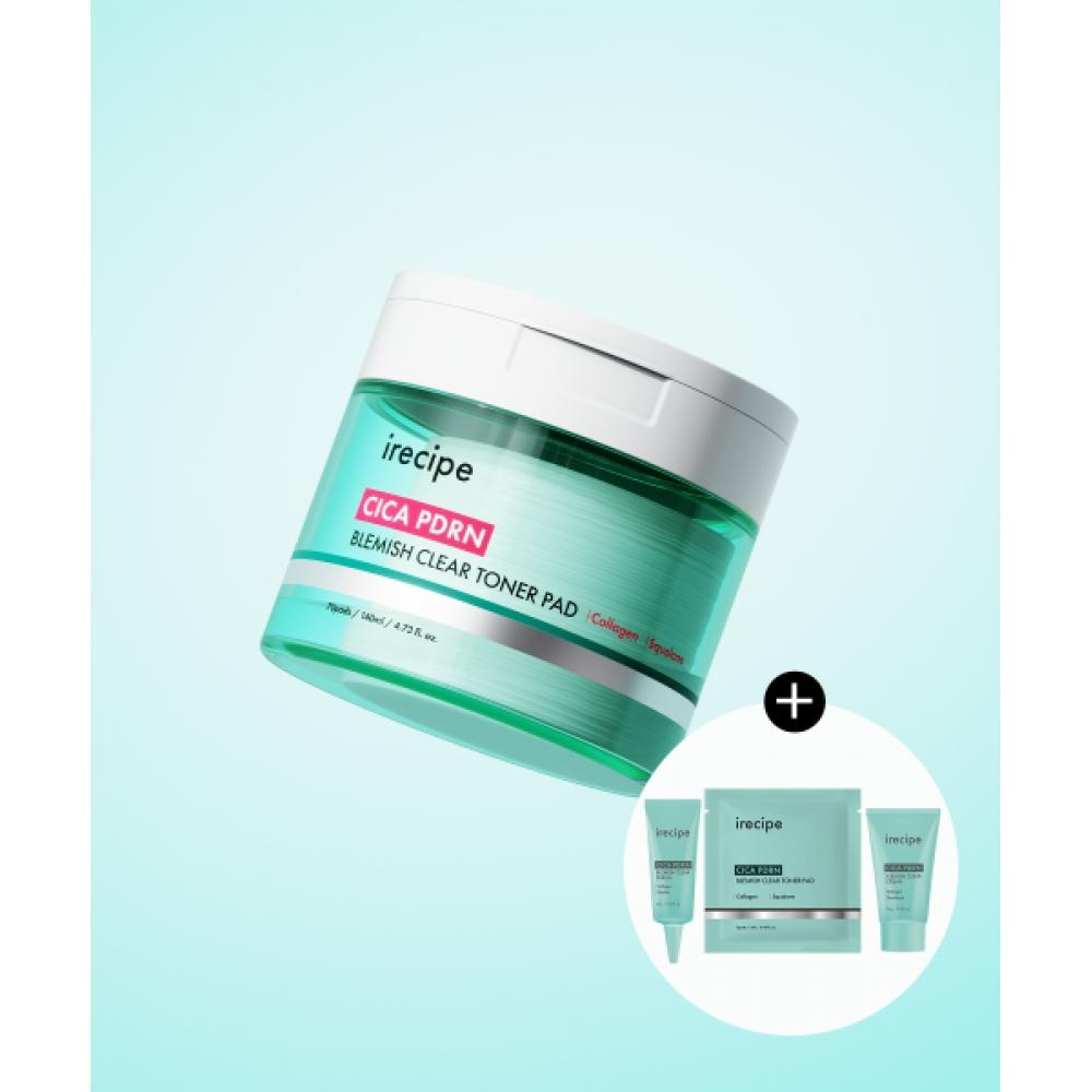 

Irecipe [free Gift] Shika Pdrn Traces Clear Soothing Cool Pad 70 Sheets FREE