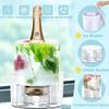 Ice Molds, Ice Bucket, Ice Mold Wine Bottle Chiller, DIY Champagne Cocktails Clear Bucket Freezer Chiller, Any Floral or Fruits Decoration for Party,