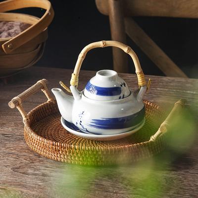 Ceramic Japanese Earth Bottle Steamed Porcelain Japanese Zefeng Tea Kettle Set Home Restaurant Single Pot Cup