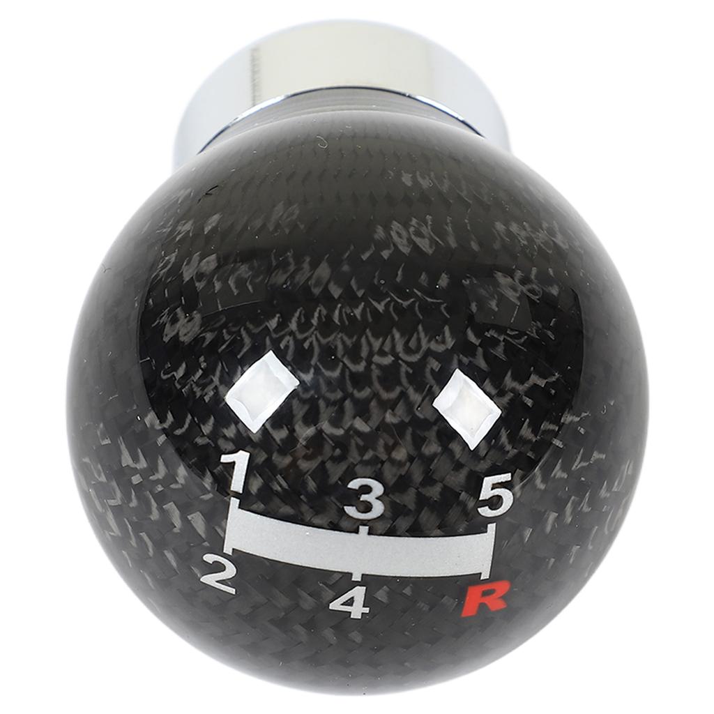 Gear Shifting Lever Knob Carbon Fiber 15mm Bottom Interface Round Ball Manual Automatic Transmission Shifter Head Knob