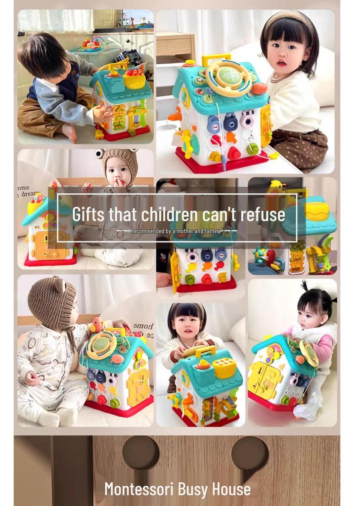 Montessori Busy House: Early Education Toy for Fine Motor Skills Development