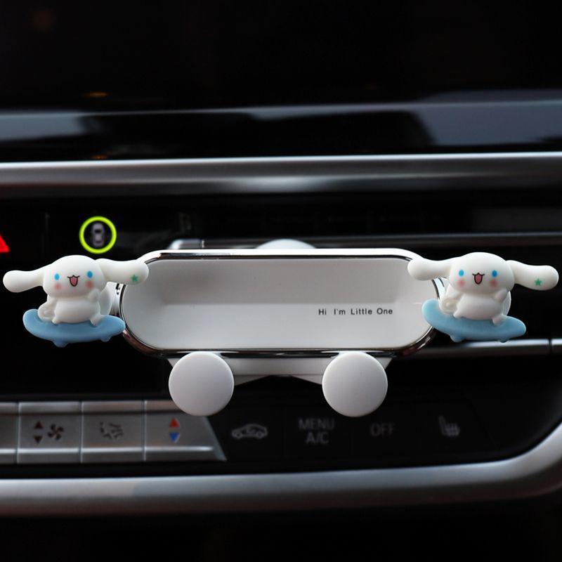 Uroczy Uchwyt na Telefon do Kratki Wentylacyjnej Samochodu z Dziewczynką Kaczką