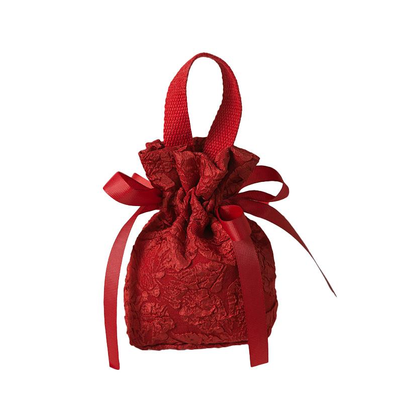 1PC Canvas Wedding Party Candy Bag Handheld Wrapping Bag Drawstring Packaging Box Portable Gift Bag With Handle Storage Bag