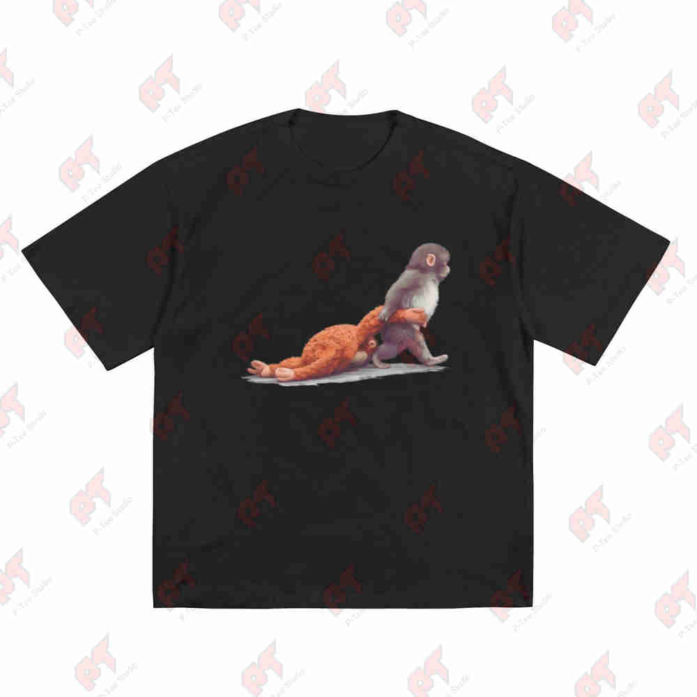 Monkey Punch Baby Little Big Love Short Sleeve Tee 100% Cotton T-Shirt