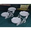 Metal Rod Fruit Plate Dessert Stand with Multiple Layers Detachable Cupcake Stand Holder 3 Tiers Cake Display Racks