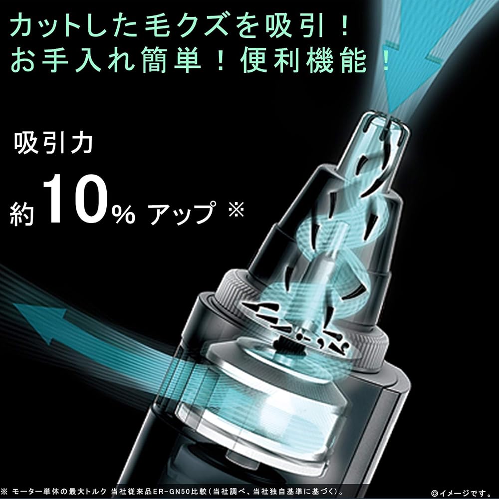 パナソニック 鼻毛カッター エチケットカッター メンズ 眉毛 ヒゲ 水洗い ER-GN70-K