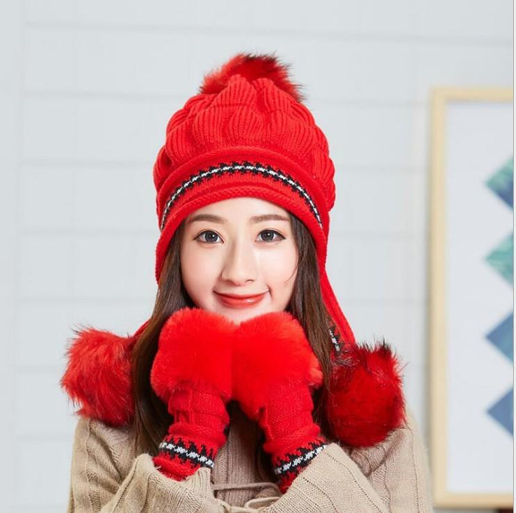 

Women s Trendy Korean Style Knit Hat with Ear Protection - Warm, Versatile, Fashionable, Plus Velvet, Plus Thick, Perfect for Autumn and Winter One Size (Fleece Lined)
