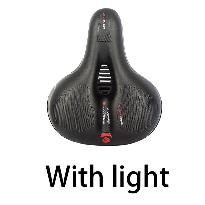 Bicycle Saddle Hollow Breathable Bike Seat MTB Road Bike Saddle Shock Absorbing Comfortable Big Butt Bike Seat Safety Warning