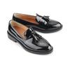 Roshoeman 9004 New Tassel Loafers Black Crinkle