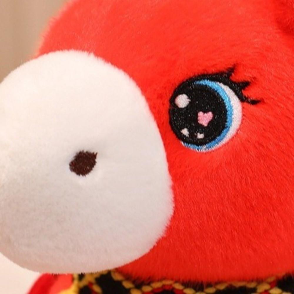 Chinese Style Zodiac Horse Doll Cute Plush Horse Toys Cartoon 2026 New Year Mascot Bedside Decor