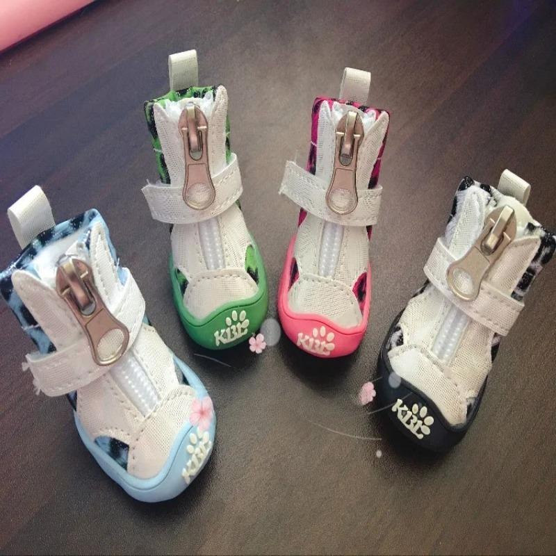 Small Dog Shoes Four Seasons Anti-Slip Warm Winter Proof Teddy Bichon Pet Boots Sport Dog Oes for Warmth Preservation