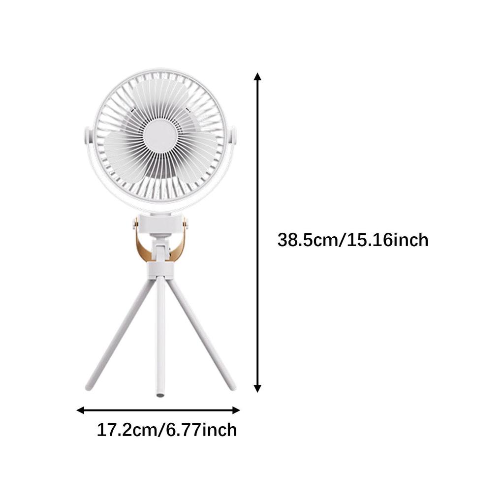 Portable Camping Fan Desktop Fan 360° Rotate Tent Fan Powerful Wind Foldable