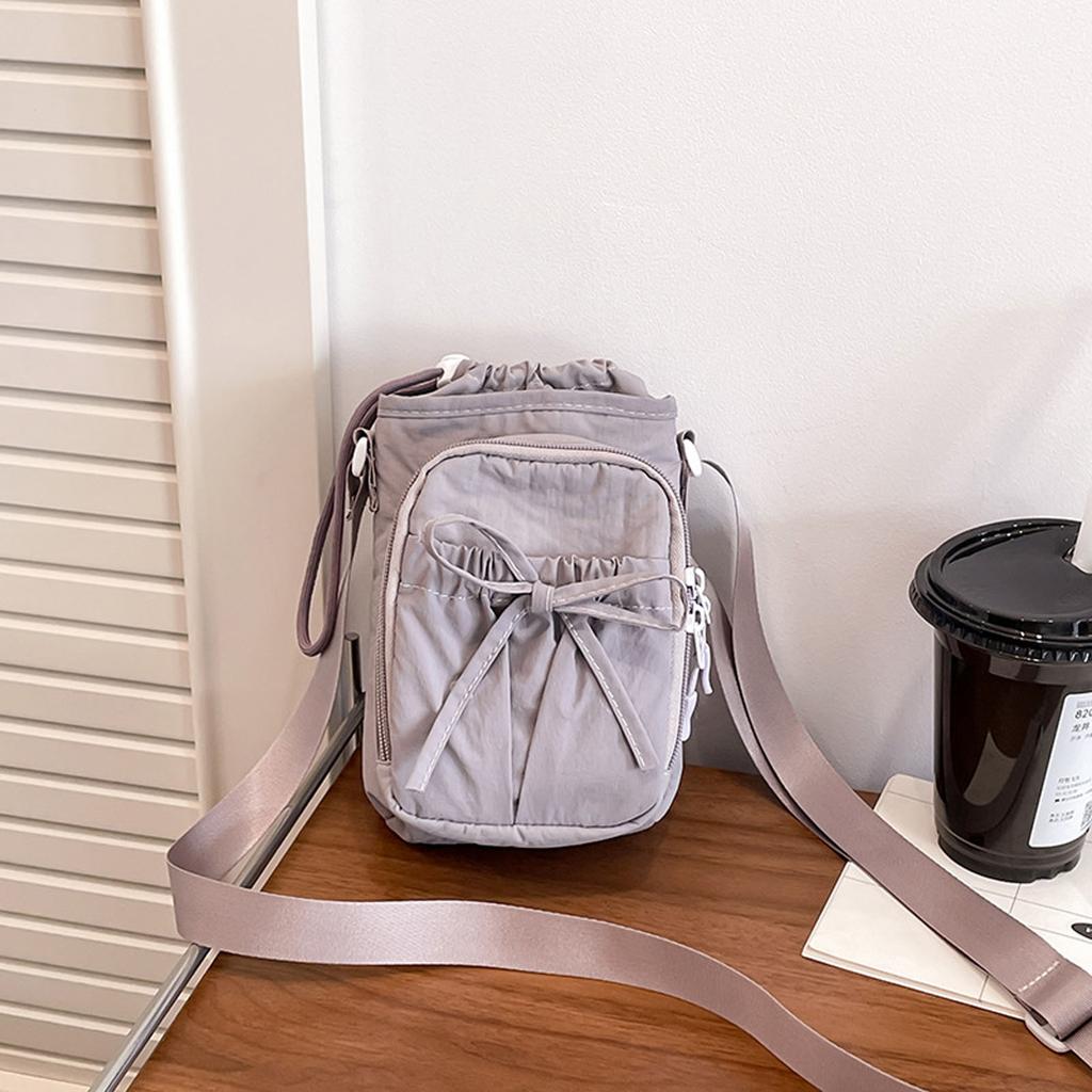 Bows Water Bottle Holder with Shoulder Strap Water Bottle Carrier Sling Bag with Phone Pocket Crossbody Bag Unisex