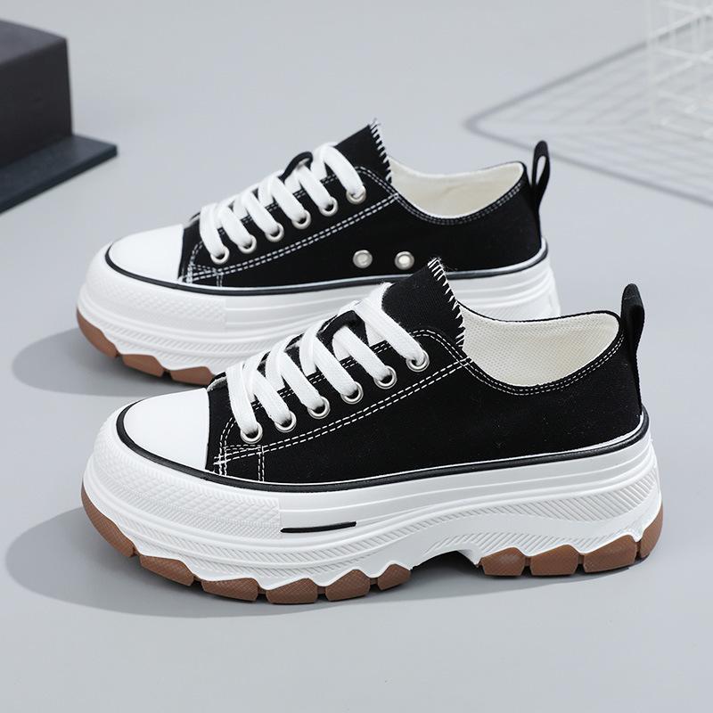 BR classic canvas shoes spring and summer tide new board shoes platform heightening students popular