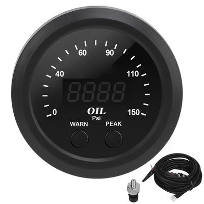 Öldruckanzeige Auto Modifikation Ultraslim 2?116 Zoll 52 mm 150 PSI Rote LED Weißer Hintergrund Öl