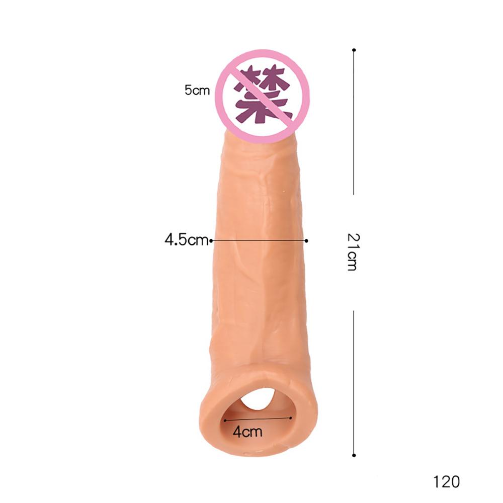Soft Silicone Dual Layer Intimate Sleeve for Men Wearable Reusable Skin Friendly Body Training Accessory with Extended