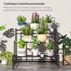 Three-Tier Metal Plant Shelf - Black