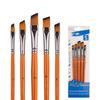 5 Adet Yuvarlak Uçlu Suluboya Fırçası Çift Renkli Naylon Kıl Fırça Seti Sanat Öğrencileri için Özel Boyama Pigmentleri Yağlı Boya Fırçası