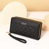 2025 Women's Long Wallet Double Zipper Wallet Large Capacity Card Bag Phone Bag