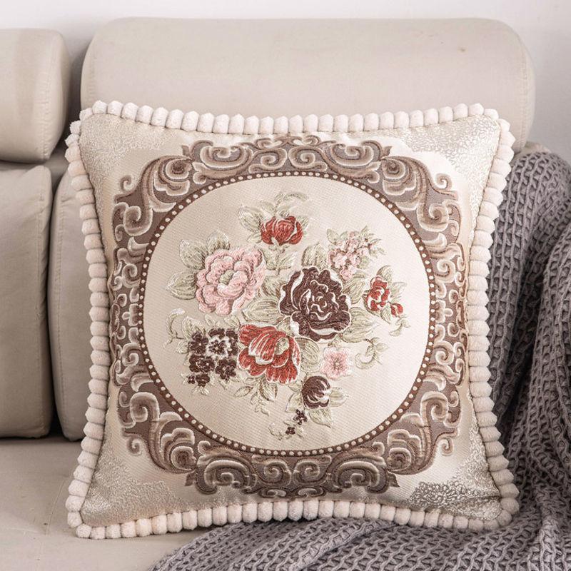 

Одномісна європейська жаккардова наволочка, диванна подушка, вишита прямокутна диванна спинка для вітальні, наволочки 48*48CM