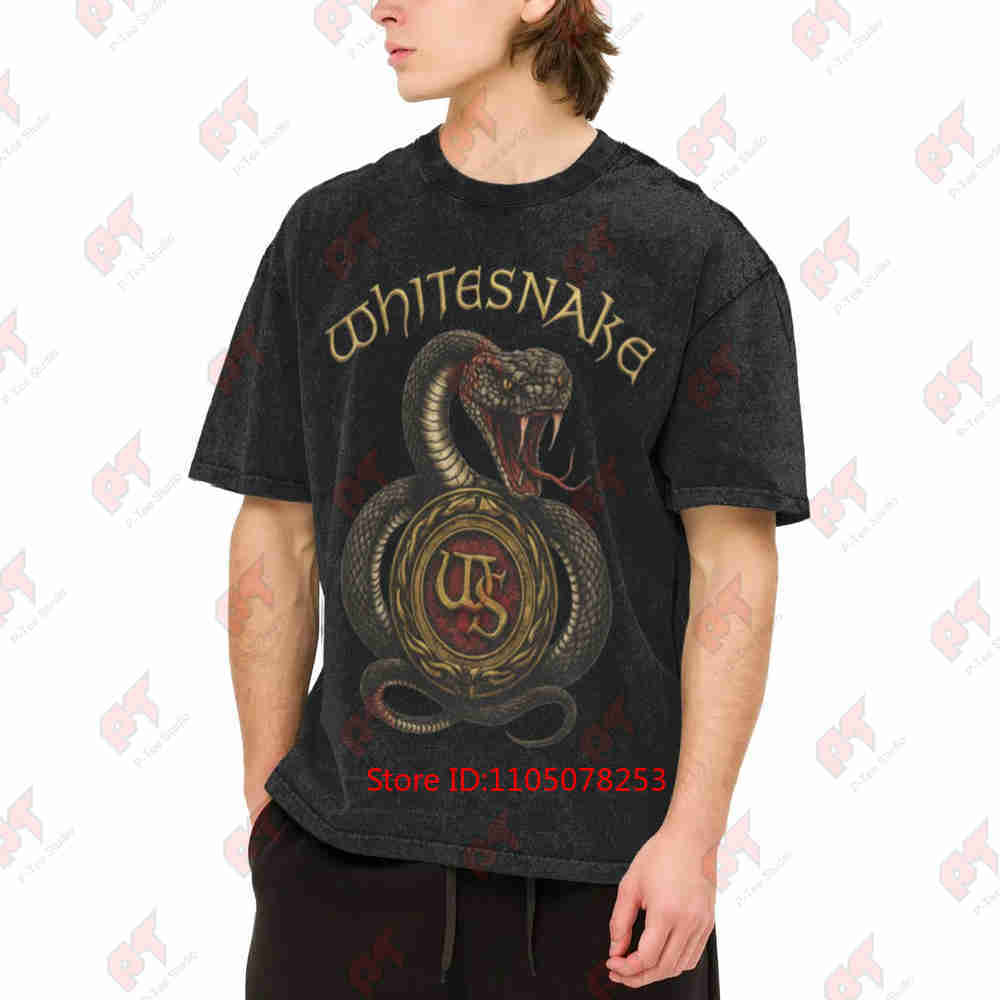 Whitesnake Vintage Washed Tee Pure Cotton T-Shirt