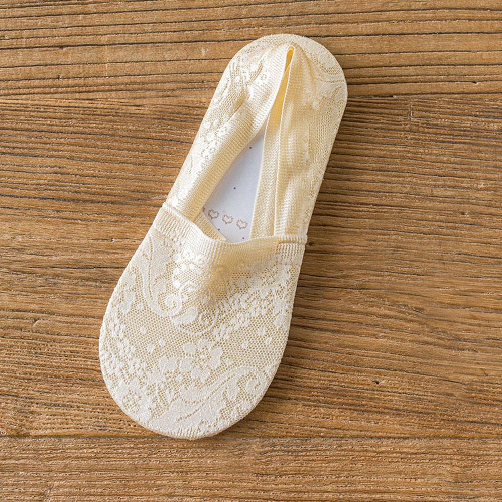 Summer Women Boat Socks Lace Flower Breathable Silicone Non-slip Thin Invisible Ankle Sock Fashion Transparent Short Sox