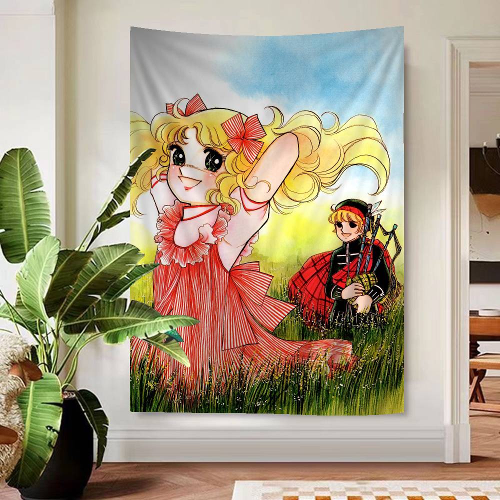 Candy Candy Anime Cartoon Tapestry Art Science Fiction Room Home Decor Wall Hanging Home Decor