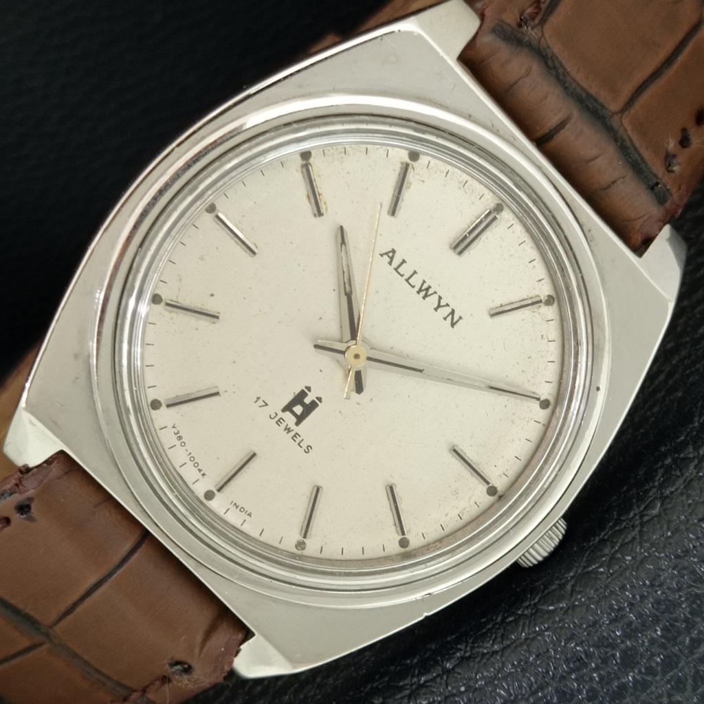 

VINTAGE ALLWYN 6300A HAND-WINDING INDIA MENS ORIGINAL DIAL WATCH a706055-1