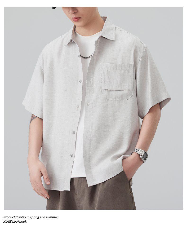 Men's 2026 Trendy Japanese Style Retro Loose Short Sleeve Polo Shirt