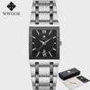 WWOOR Top Brand Luxury Steel Strap Business Quartz Watch Men Casual Waterproof Sports Watch