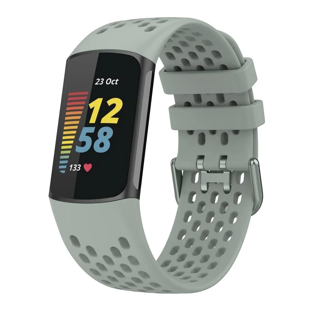 Strap For Fitbit Charge 5/6 Smart Watch Band Sports Breathable Strap Silicone Wristband For Fit Bit Charge5 Bracelet Accessories