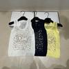 D Brand European Floral Knit Vest: Slim-Fit Round Neck Top