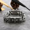 Titanium Steel Mens Bracelet With Cross Geometric Design Fashionable Stainless Wristband Daily Wear