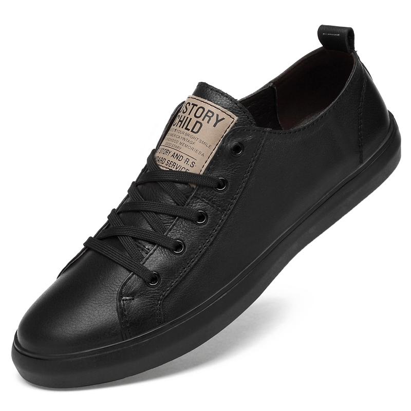 

Высококачественная мужская обувь для скейтбординга 2024 года, новая мужская обувь на шнуровке из натуральной кожи, повседневная мужская обувь, универсальные мужские кроссовки для активного отдыха 45 чёрный