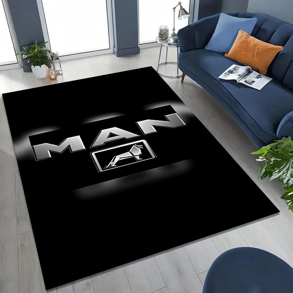 3D Man Truck Logo Motorcycle Carpet Rug for Bedroom Living Room Sofa Home Doormat Decor,Large Kids Play Non-slip Floor Mat
