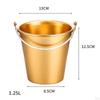 Alloy Ice Beverage Bucket, Drink Party Supplies Portable Tableware Sink Bucket for Home