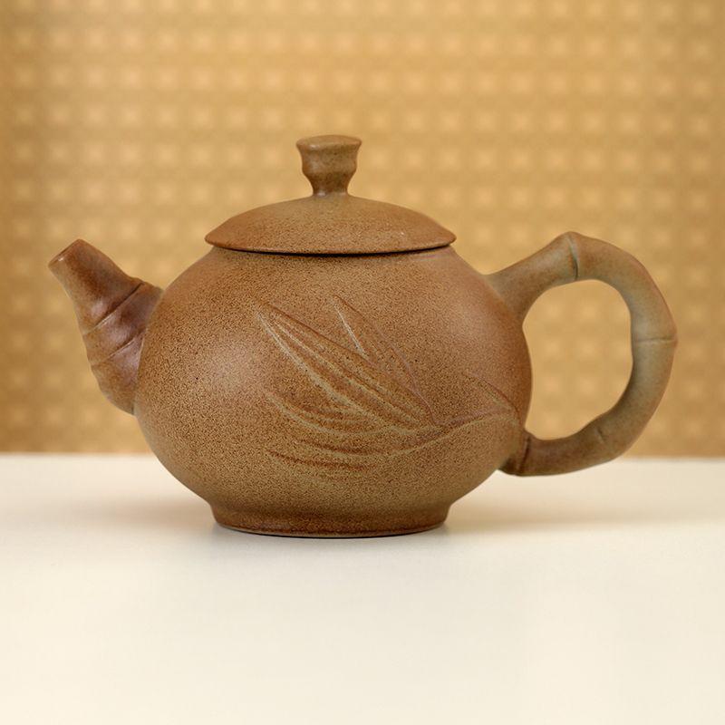 Rough Pottery Teapot Tea Set Household Ceramic Teacup Kung Fu Tea Set Tea Brewing Pot Retro Single Pot