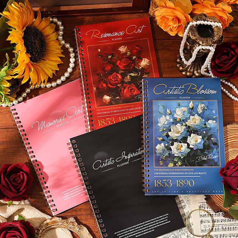 1book/50pcs Notebook Diary Journal Set, Multipurpose Writing Books for Daily Notes Scrapbooking, Plain/Lined Pages
