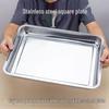 Extra Thick Stainless Steel Multi-Use Pan for Grilling, Baking, and Serving.