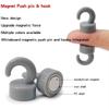 Solid Metal Body Magnetic Hooks Multi-Color Storage Hooks  Refrigerator Hanging