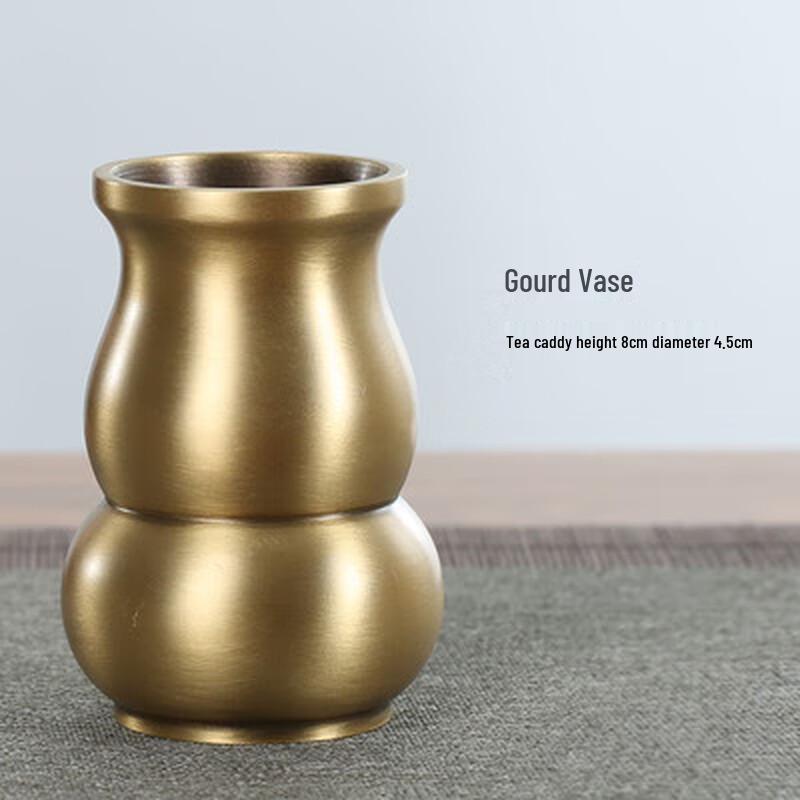 

Cha Xun Copper Calabash Tea Caddy