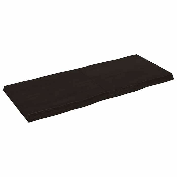 VidaXL Dessus de table bois chêne massif traité bordure assortie 364033