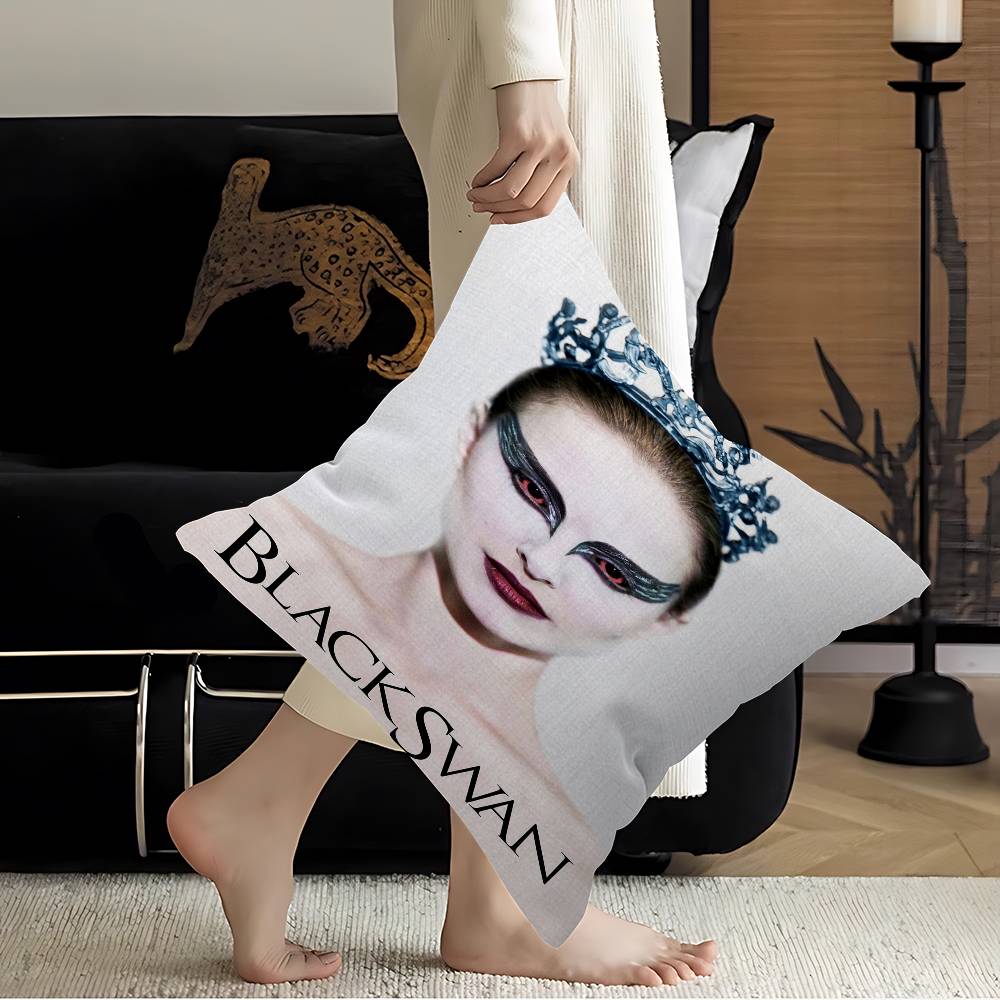 B-Black S-Swan Movie Maple Design Cushion Cover Happy Autumn Harvest decor Holiday Decorati Pillow Cover