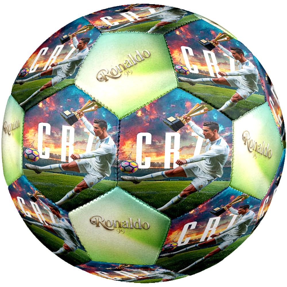 Ronaldo's Football Player Stadium Soccer Ball Size 5 Football Machine Sewn Indoor/Outdoor Training and Matches Unique Gift for Soccer Lovers