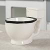 Creative Toilet Bowl Water Cup, Funny 3D Ceramic Poop Mug, Toilet Cup Shaped Coffee Cup