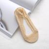 Women's Summer Lace Low-Cut Socks, Thin & Breathable with Cotton Bottom and Silicone Anti-Slip Heel Grip.